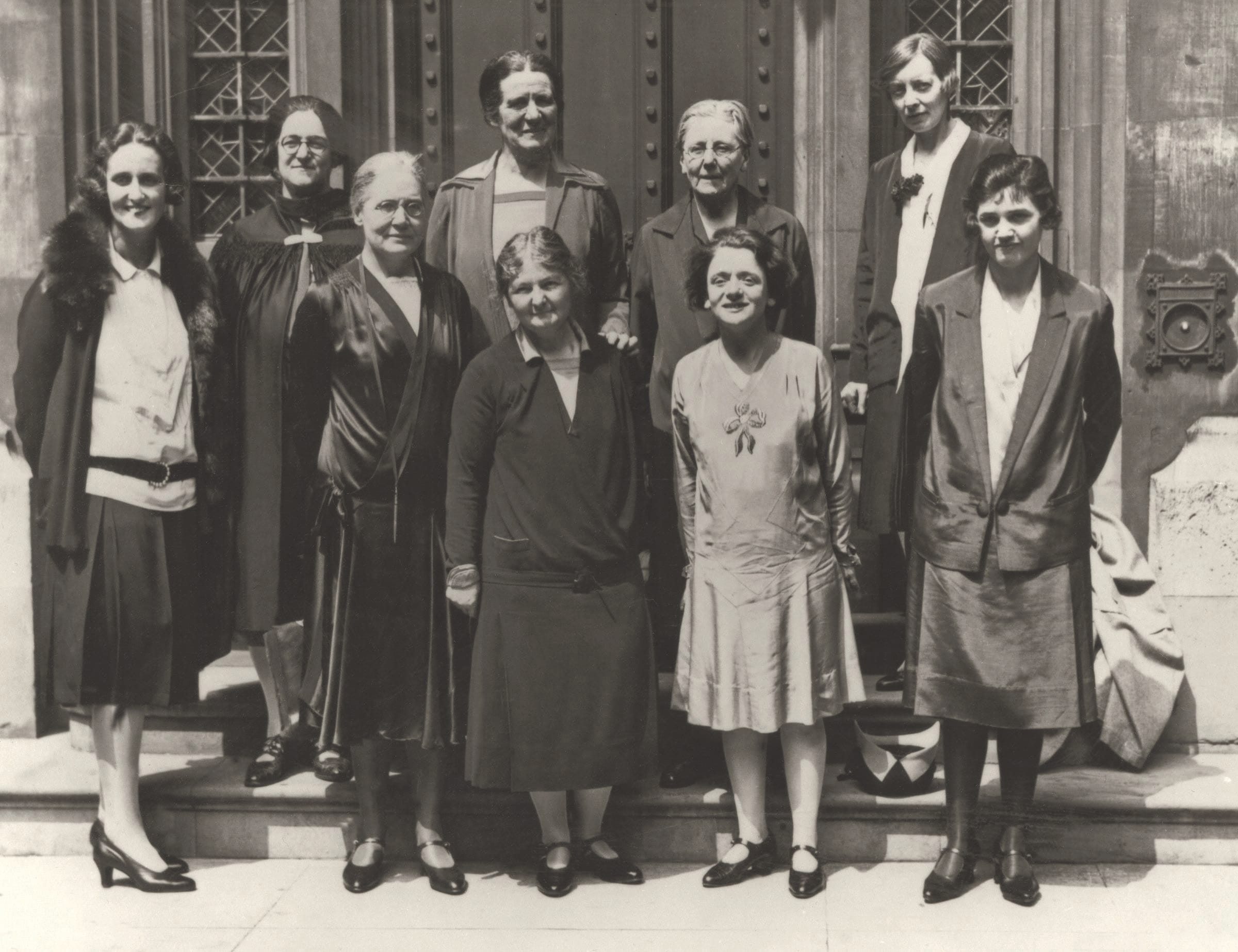 Women Labour Party Members of Parliament in 1929. Edith Picton–Turbervill (fourth from left) emerged as the key contributor to the imperial feminist critique of the mui tsai system.